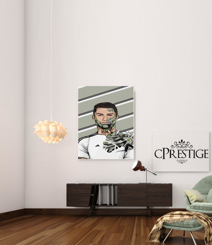  Football Legends: Cristiano Ronaldo - Real Madrid Robot for Art Print Adhesive 30*40 cm