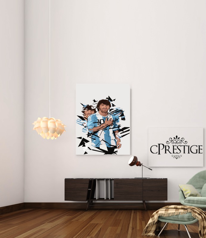  Football Legends: Lionel Messi Argentina for Art Print Adhesive 30*40 cm