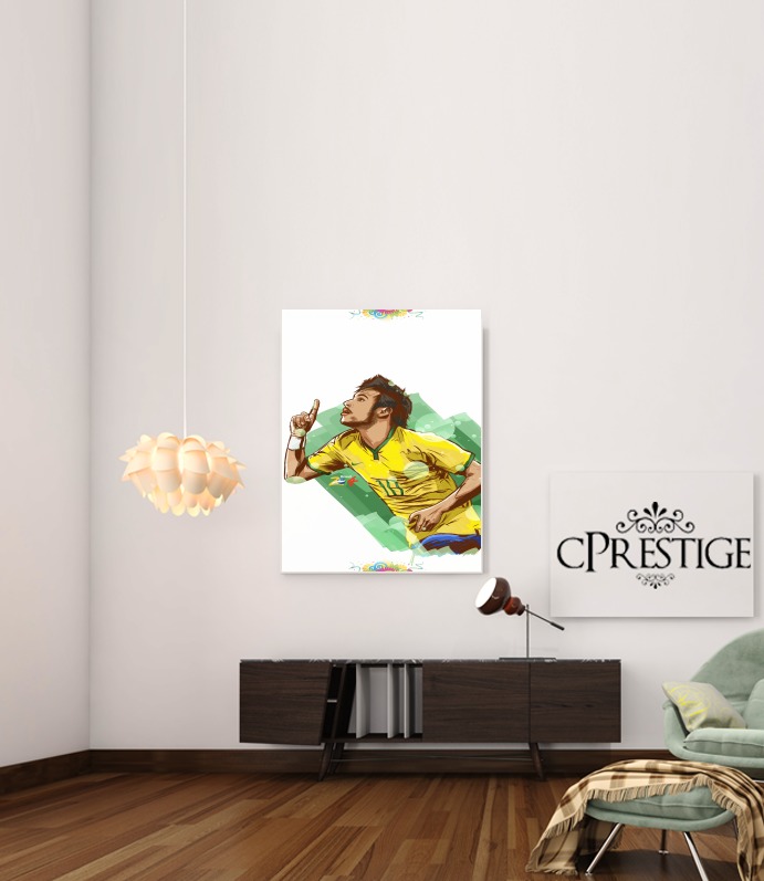  Football Stars: Neymar Jr - Brasil for Art Print Adhesive 30*40 cm