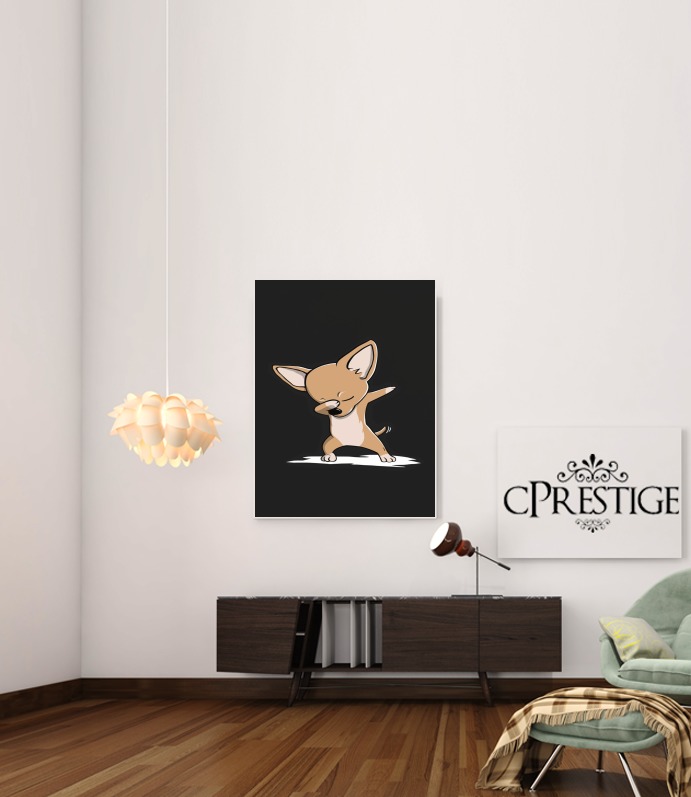  Funny Dabbing Chihuahua for Art Print Adhesive 30*40 cm
