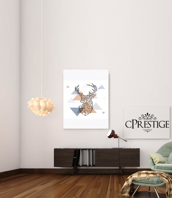  Geometric head of the deer for Art Print Adhesive 30*40 cm