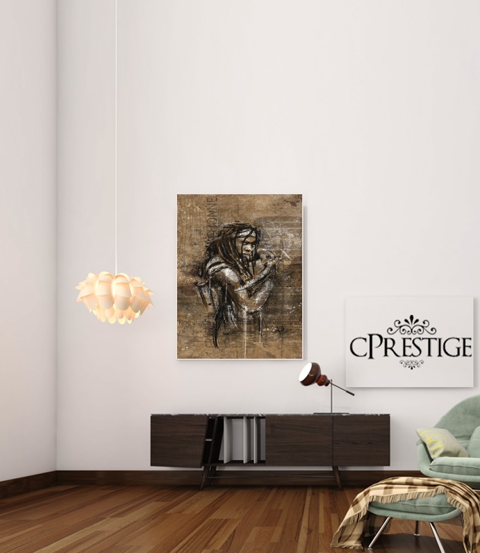  Grunge Michonne  for Art Print Adhesive 30*40 cm