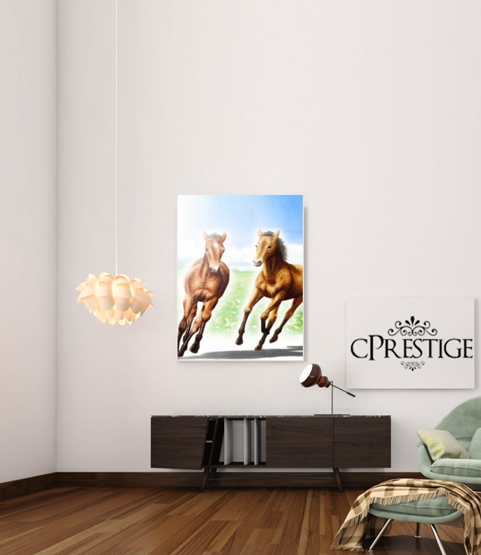  Horse And Mare for Art Print Adhesive 30*40 cm