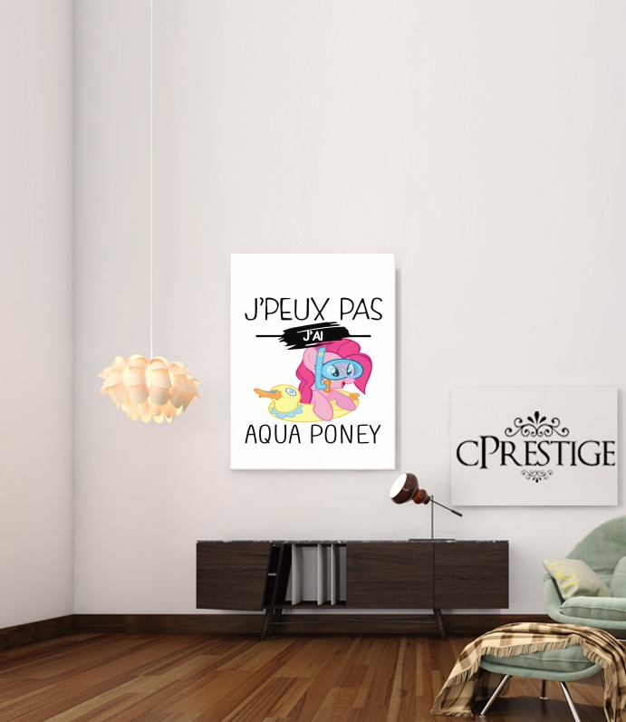  Je peux pas jai aqua poney girly for Art Print Adhesive 30*40 cm