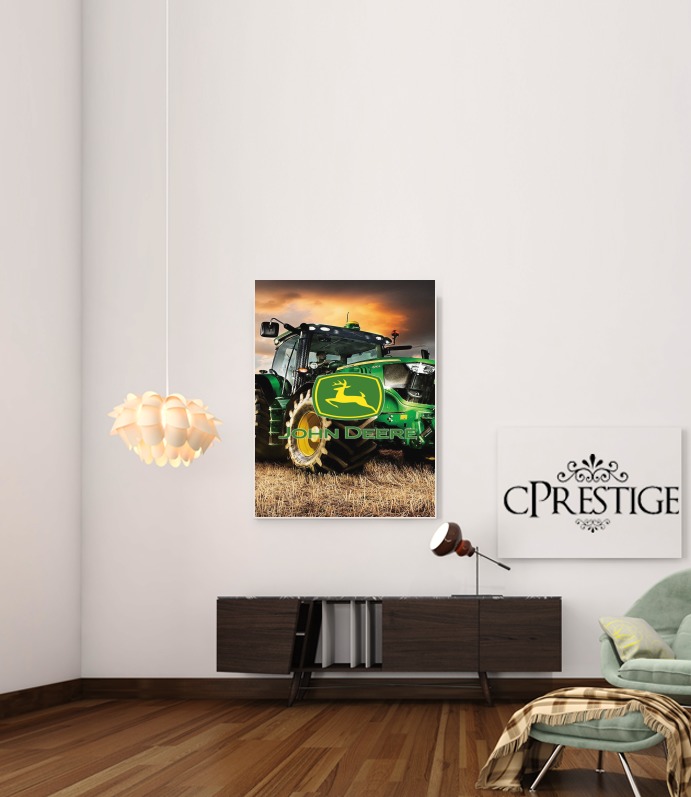  John Deer tractor Farm for Art Print Adhesive 30*40 cm