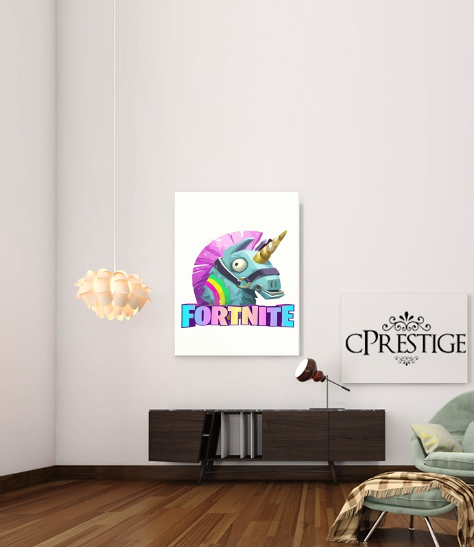   Unicorn video games Fortnite for Art Print Adhesive 30*40 cm