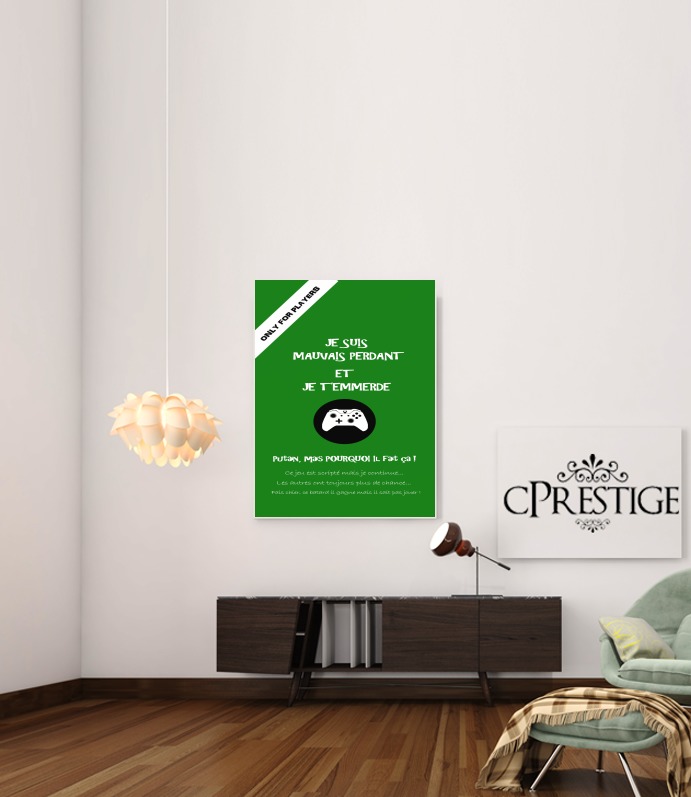  Mauvais perdant - Vert Xbox for Art Print Adhesive 30*40 cm