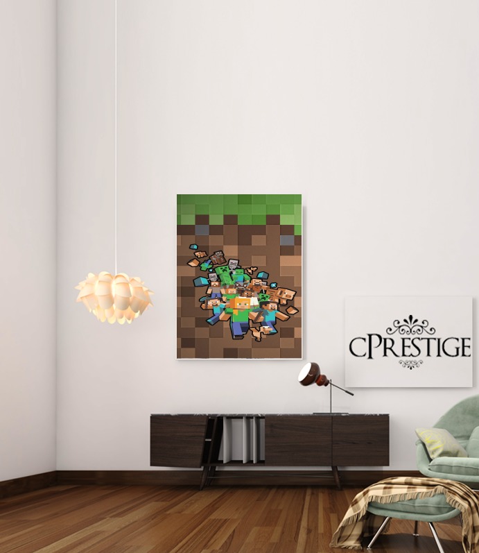  Minecraft Creeper Forest for Art Print Adhesive 30*40 cm