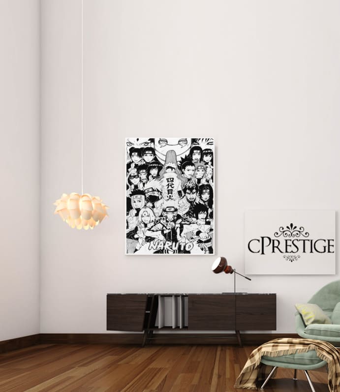  Naruto Black And White Art for Art Print Adhesive 30*40 cm