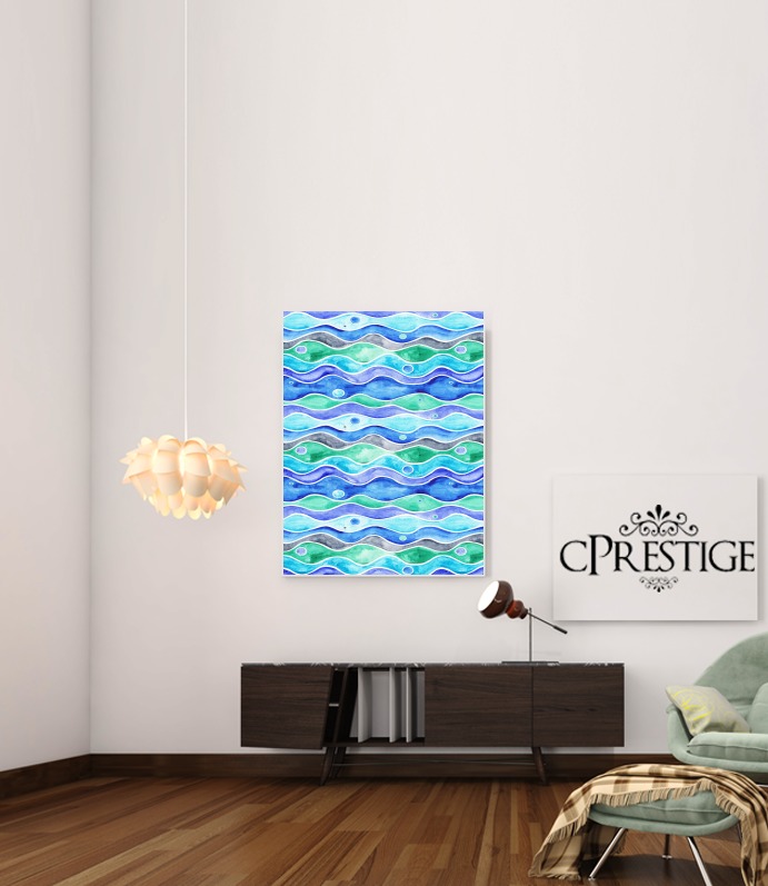  Ocean Pattern for Art Print Adhesive 30*40 cm