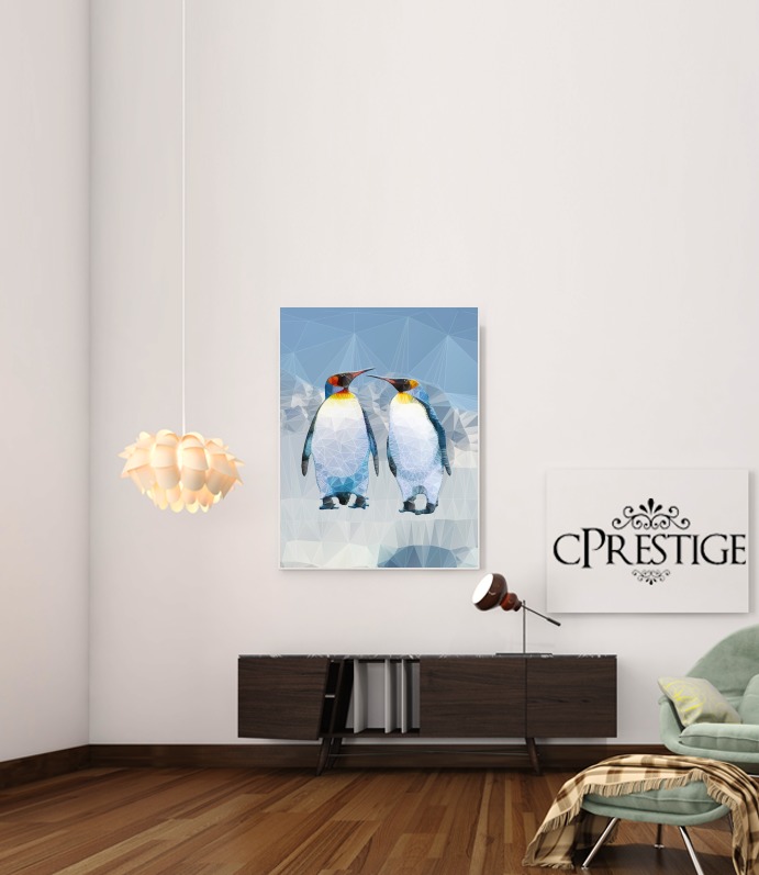  penguin love for Art Print Adhesive 30*40 cm
