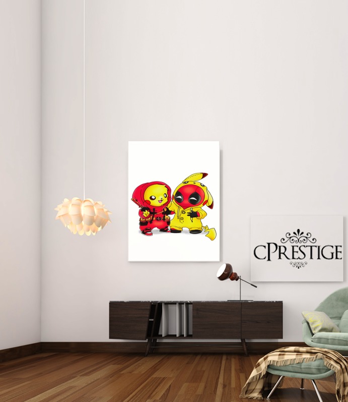  Pikachu x Deadpool for Art Print Adhesive 30*40 cm