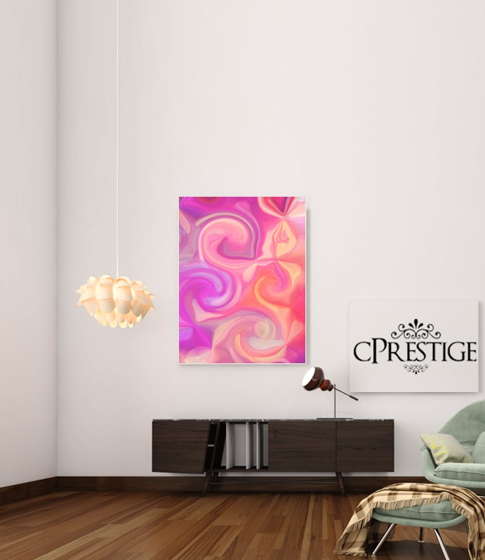  pink and orange swirls for Art Print Adhesive 30*40 cm