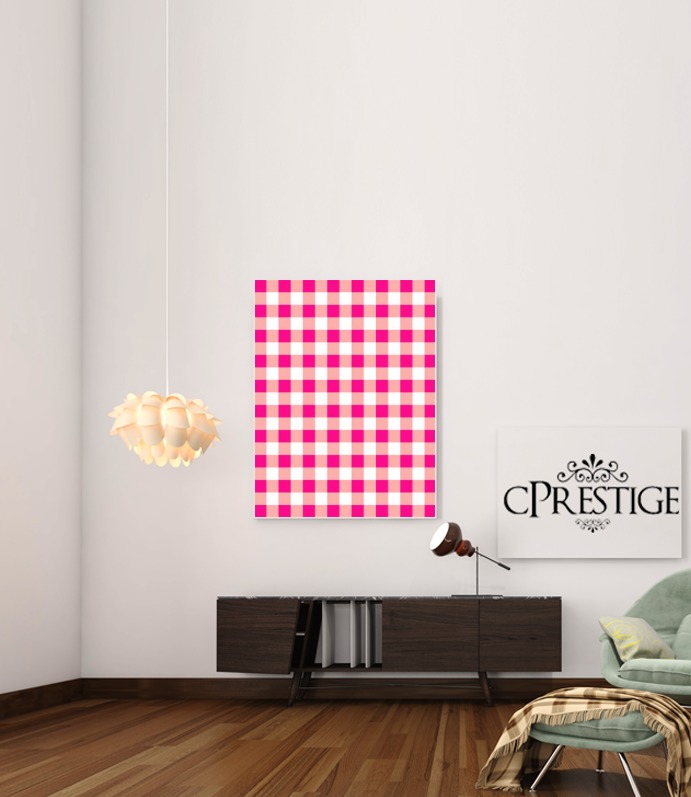  Pink Square Vichy for Art Print Adhesive 30*40 cm