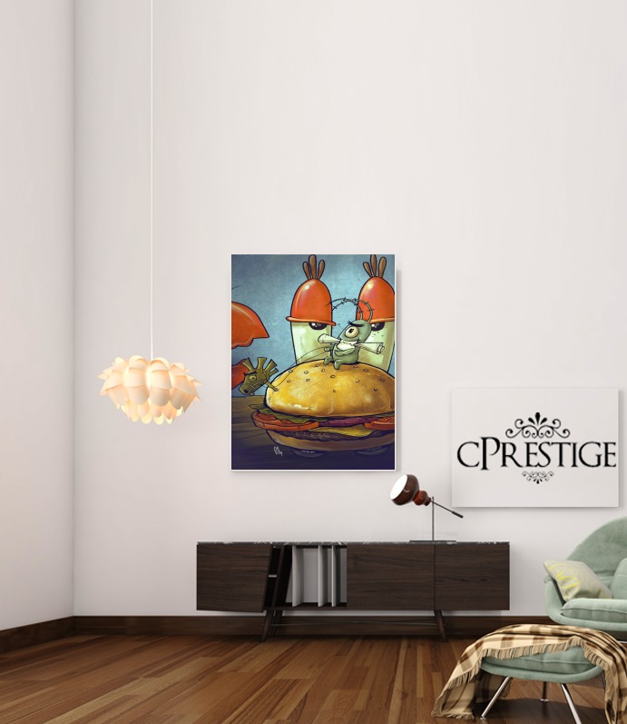  Plankton burger for Art Print Adhesive 30*40 cm