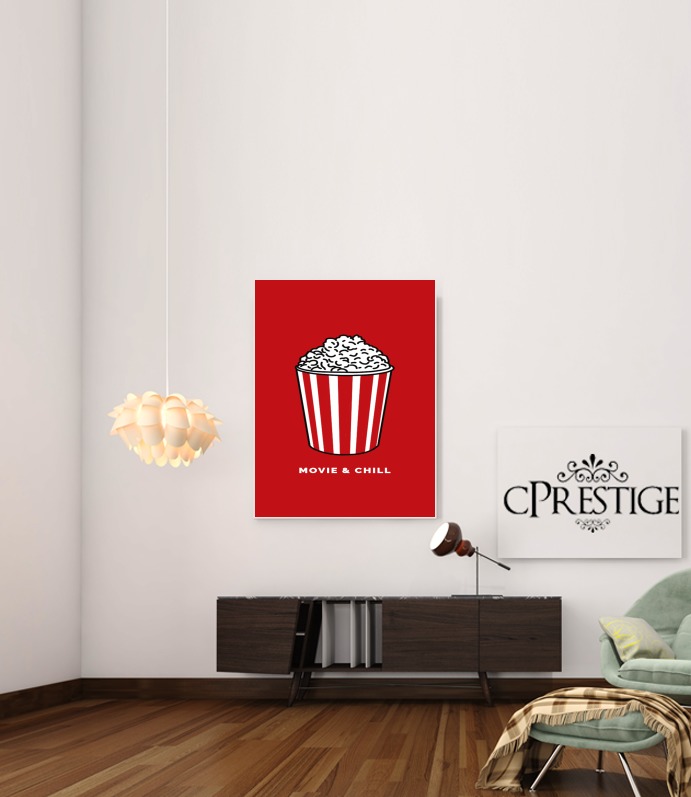 Popcorn movie and chill for Art Print Adhesive 30*40 cm
