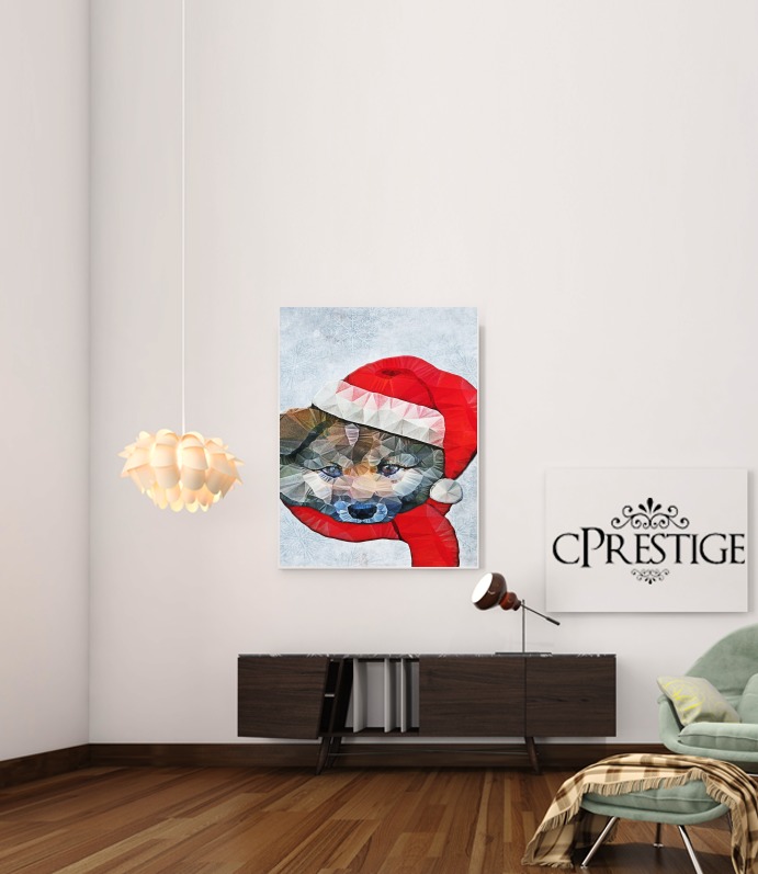  Santa Dog for Art Print Adhesive 30*40 cm