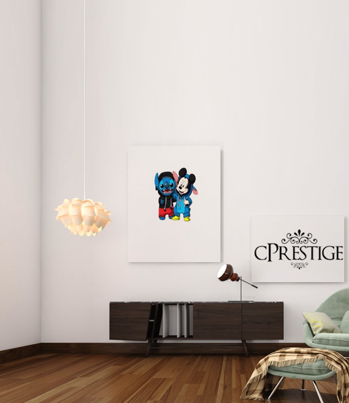  Stitch x The mouse for Art Print Adhesive 30*40 cm