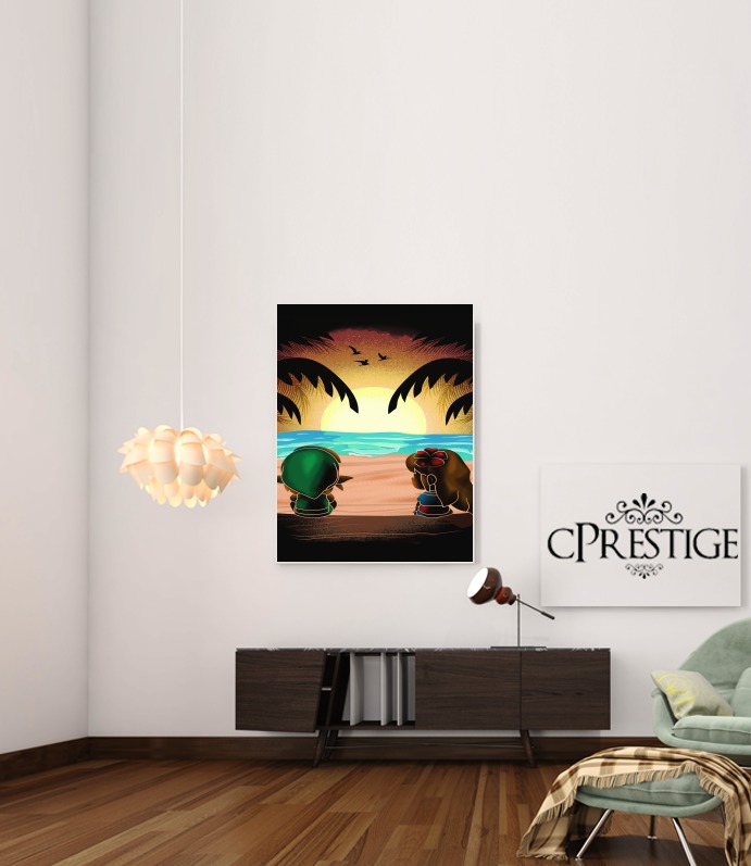  Sunset on Dream Island for Art Print Adhesive 30*40 cm