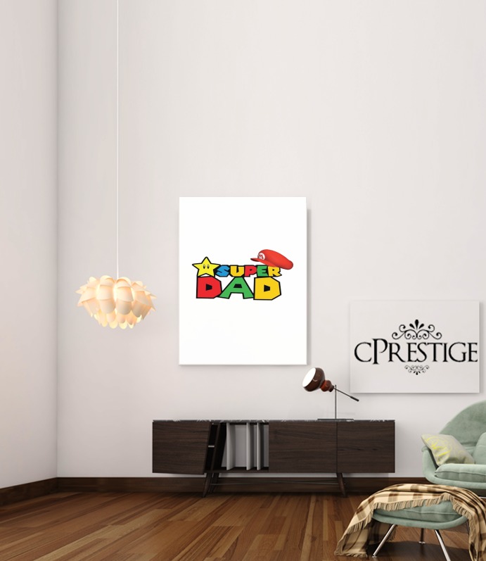 Super Dad Mario humour for Art Print Adhesive 30*40 cm