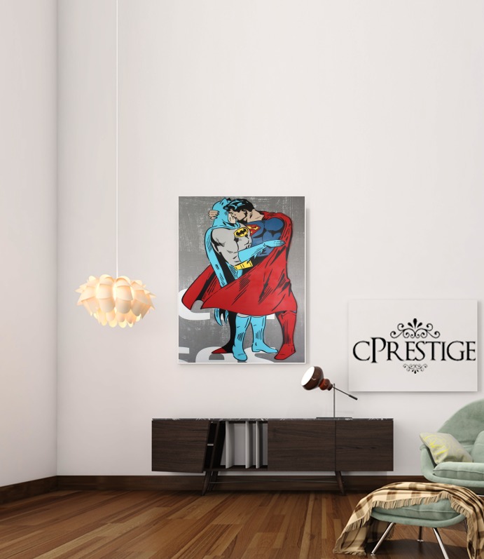  Superman And Batman Kissing For Equality for Art Print Adhesive 30*40 cm