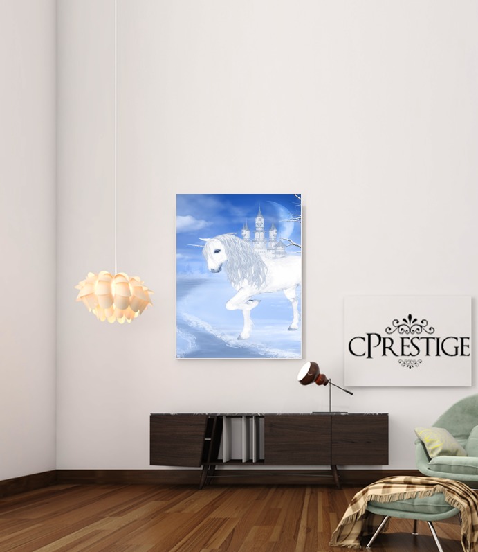  The White Unicorn for Art Print Adhesive 30*40 cm