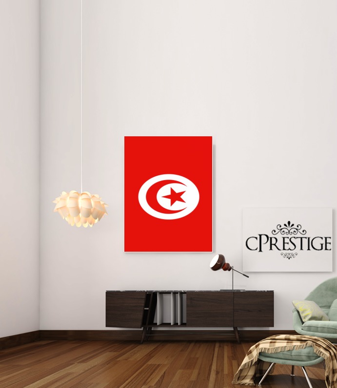  Flag of Tunisia for Art Print Adhesive 30*40 cm