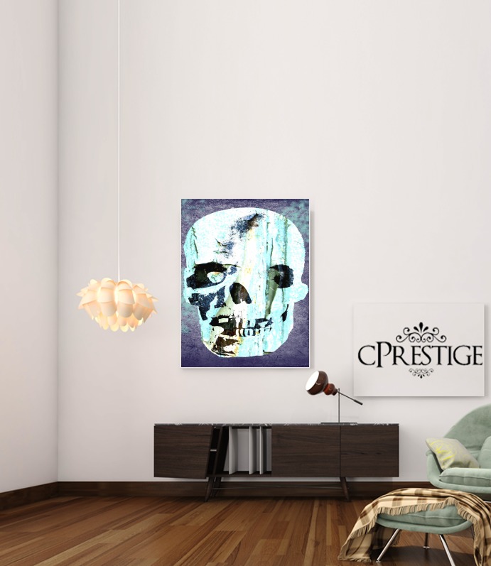  Vintage Blue Skull for Art Print Adhesive 30*40 cm