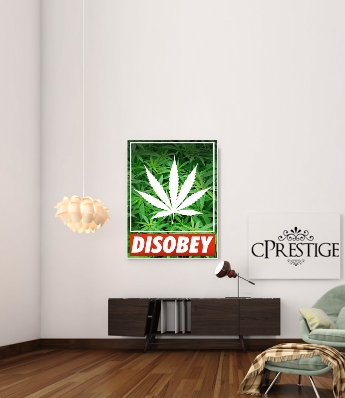  Weed Cannabis Disobey for Art Print Adhesive 30*40 cm