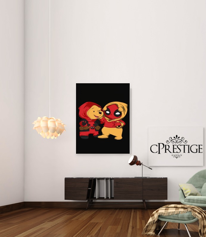  Winnnie the Pooh x Deadpool for Art Print Adhesive 30*40 cm