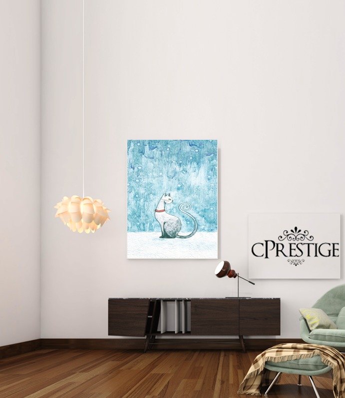  Winter Cat for Art Print Adhesive 30*40 cm