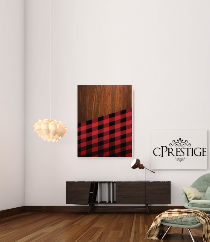  Wooden Lumberjack for Art Print Adhesive 30*40 cm