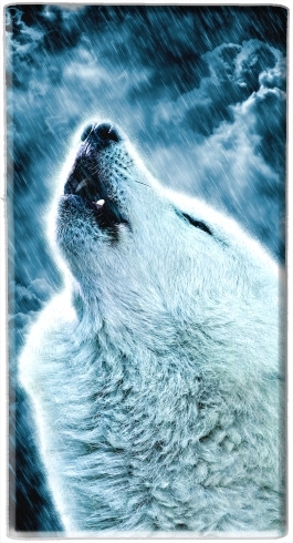  A howling wolf in the rain for Powerbank Universal Emergency External Battery 7000 mAh