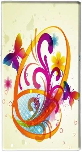  Butterfly with flowers for Powerbank Universal Emergency External Battery 7000 mAh