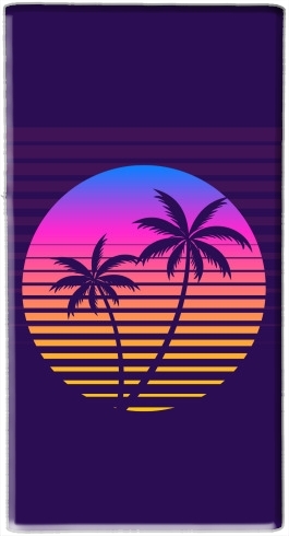  Classic retro 80s style tropical sunset for Powerbank Universal Emergency External Battery 7000 mAh