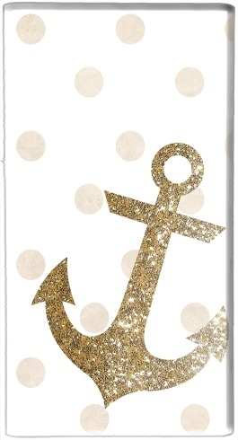  Glitter Anchor and dots in gold for Powerbank Universal Emergency External Battery 7000 mAh