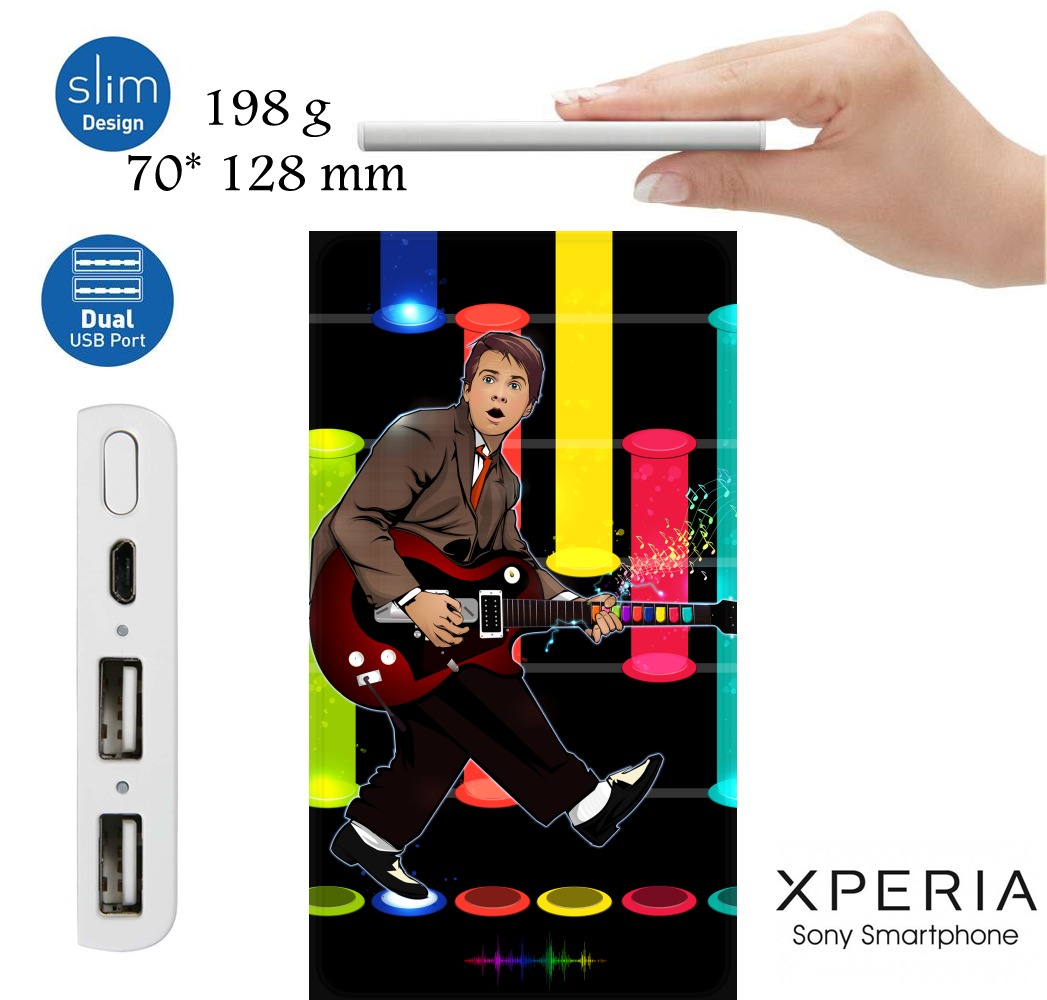  Marty McFly plays Guitar Hero for Powerbank Universal Emergency External Battery 7000 mAh