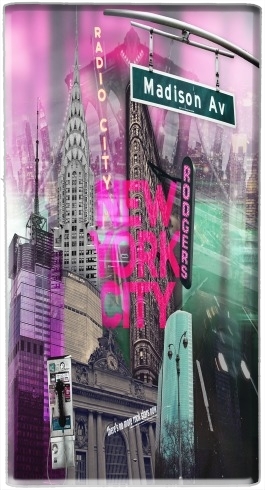  New York City II [pink] for Powerbank Universal Emergency External Battery 7000 mAh