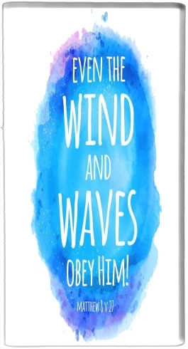  Even the wind and waves Obey him Matthew 8v27 for Powerbank Micro USB Emergency External Battery 1000mAh