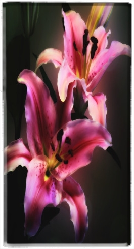  Painting Pink Stargazer Lily for Powerbank Micro USB Emergency External Battery 1000mAh