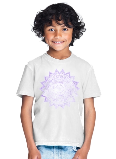  Bohemian Flower Mandala in purple for Kids T-Shirt