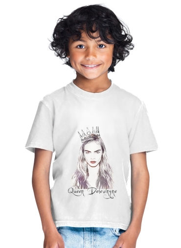  Cara Delevingne Queen Art for Kids T-Shirt
