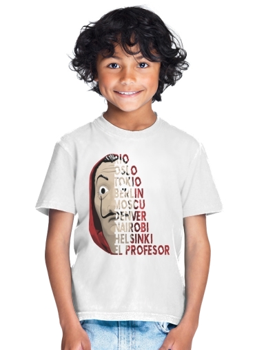  Casa de Papel Mask Vilain for Kids T-Shirt