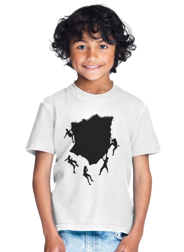  climbing mountain vector for Kids T-Shirt