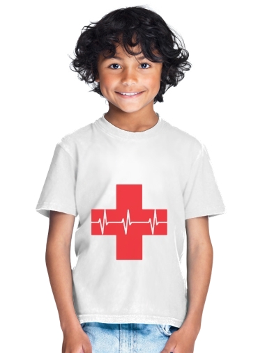  Croix de secourisme EKG Heartbeat for Kids T-Shirt