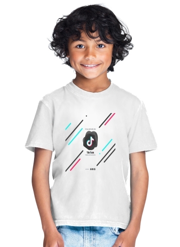  Follow me on tiktok abstract for Kids T-Shirt