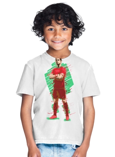  Football Legends: Cristiano Ronaldo - Portugal for Kids T-Shirt
