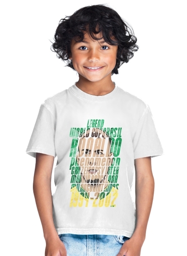  Football Legends: Ronaldo R9 Brasil  for Kids T-Shirt