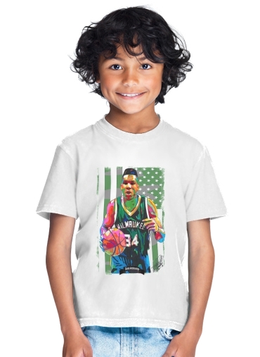  Giannis Antetokounmpo grec Freak Bucks basket-ball for Kids T-Shirt