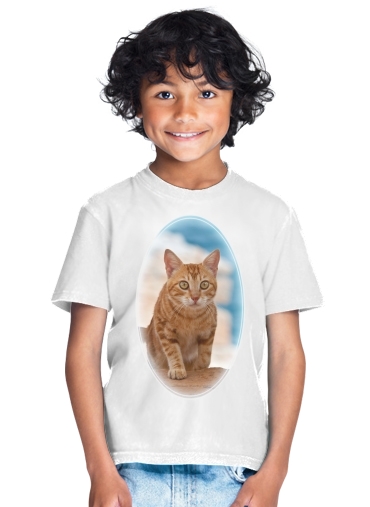  Ginger kitten on a cliff for Kids T-Shirt